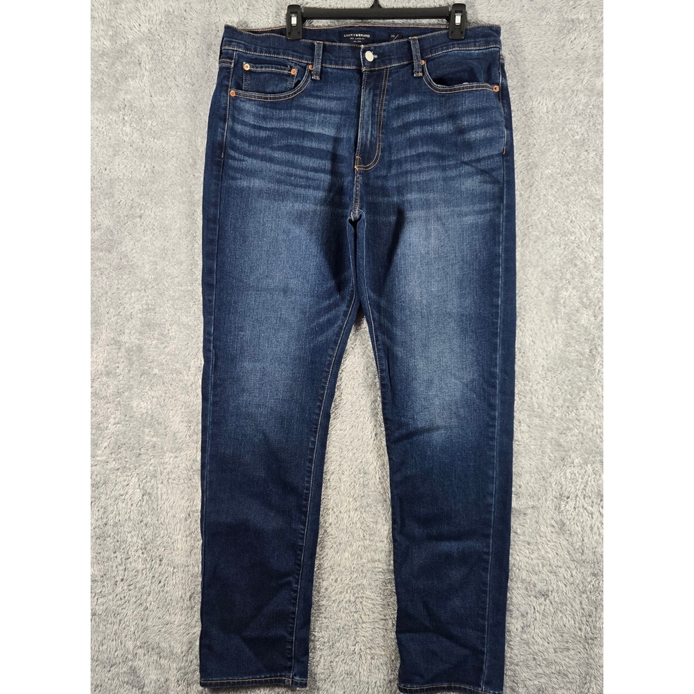 Lucky Brand 410 Athletic Slim Mens Dark Wash Stretch Denim Jeans 36x34